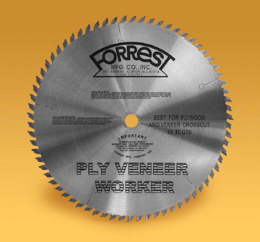 

Forrest Ply Veneer 10In x 70T Blade