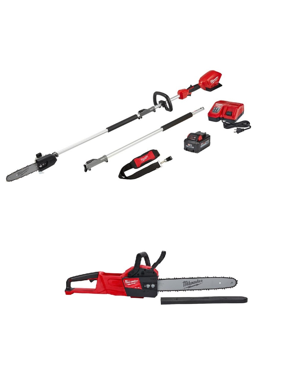 Milwaukee M18 FUEL 10inch Pole Saw Kit with QUIKLOK & 16inch Chainsaw
