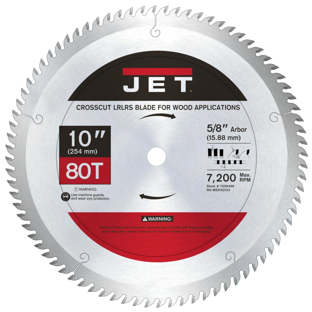 

JET 1080 Crosscut Circular Saw Blade