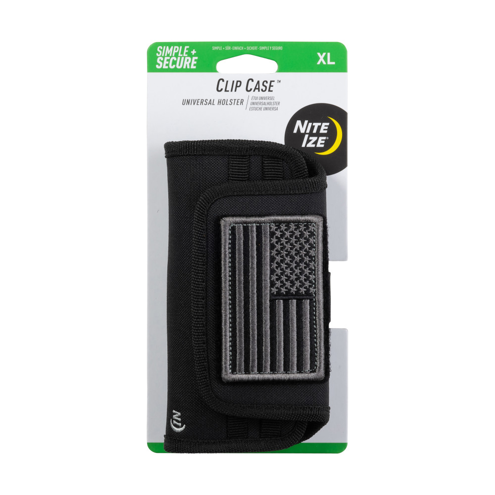

Nite Ize Clip Case Horizontal Universal Phone Holster XL USA Patch