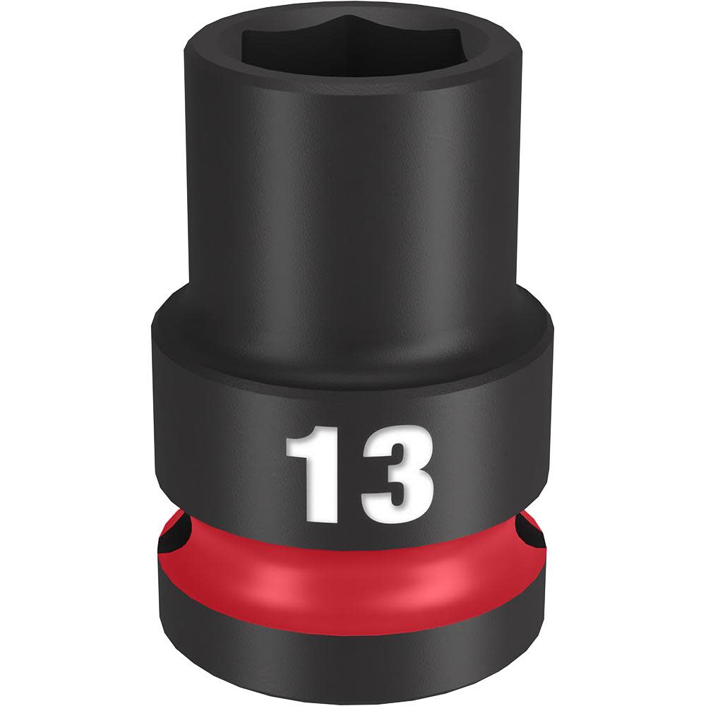 Milwaukee Impact Socket 1/2" Drive 13mm Standard 6 Point