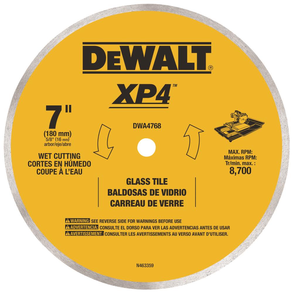 

DEWALT 7-in Continuous Rim Glass Tile Blade