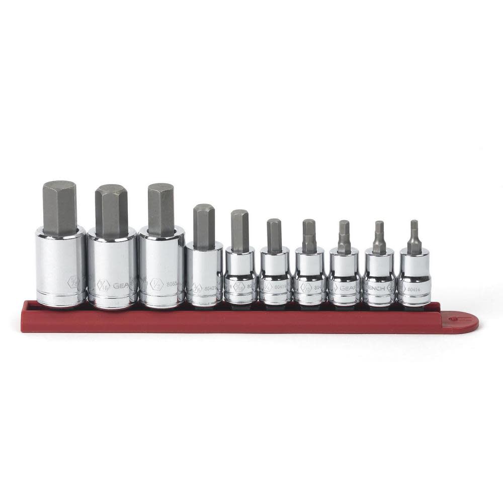 

GEARWRENCH Hex Bit Socket Set 10 Pc. 3/8 In. & 1/2 In. Drive SAE