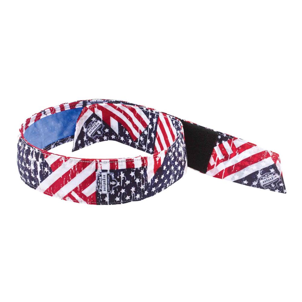 Ergodyne Chill-Its 6700CT Evaporative Cooling Bandana with Cooling Towel - Tie