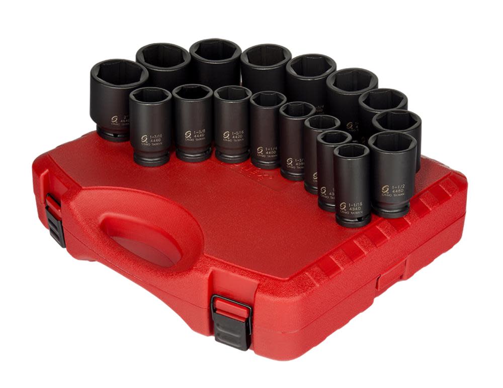 

Sunex 3/4 In. Drive Deep SAE Impact Socket Set 17 pc.