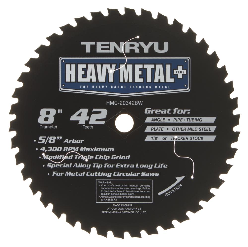 

Tenryu 8In x 42T MTCG Heavy Metal Saw Blade