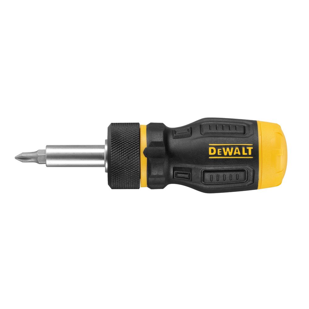 DEWALT MAXFIT Stubby Ratcheting Multi-Bit Screwdriver Set, 7