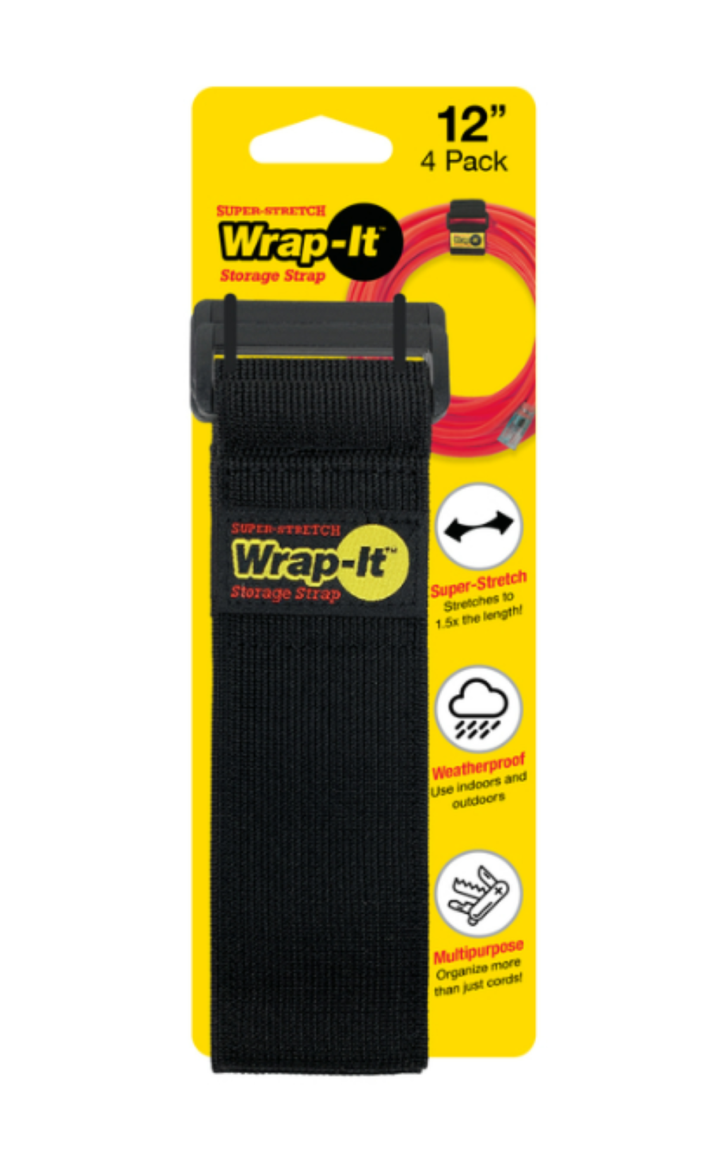 

Wrap-It 12" Super Stretch Storage Straps 4pk