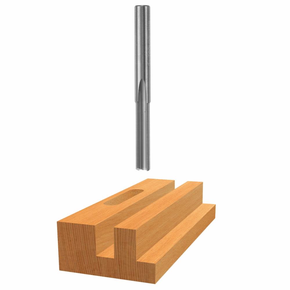 

Bosch 1/4 In. x 1 In. Solid Carbide 2-Flute Straight Bit
