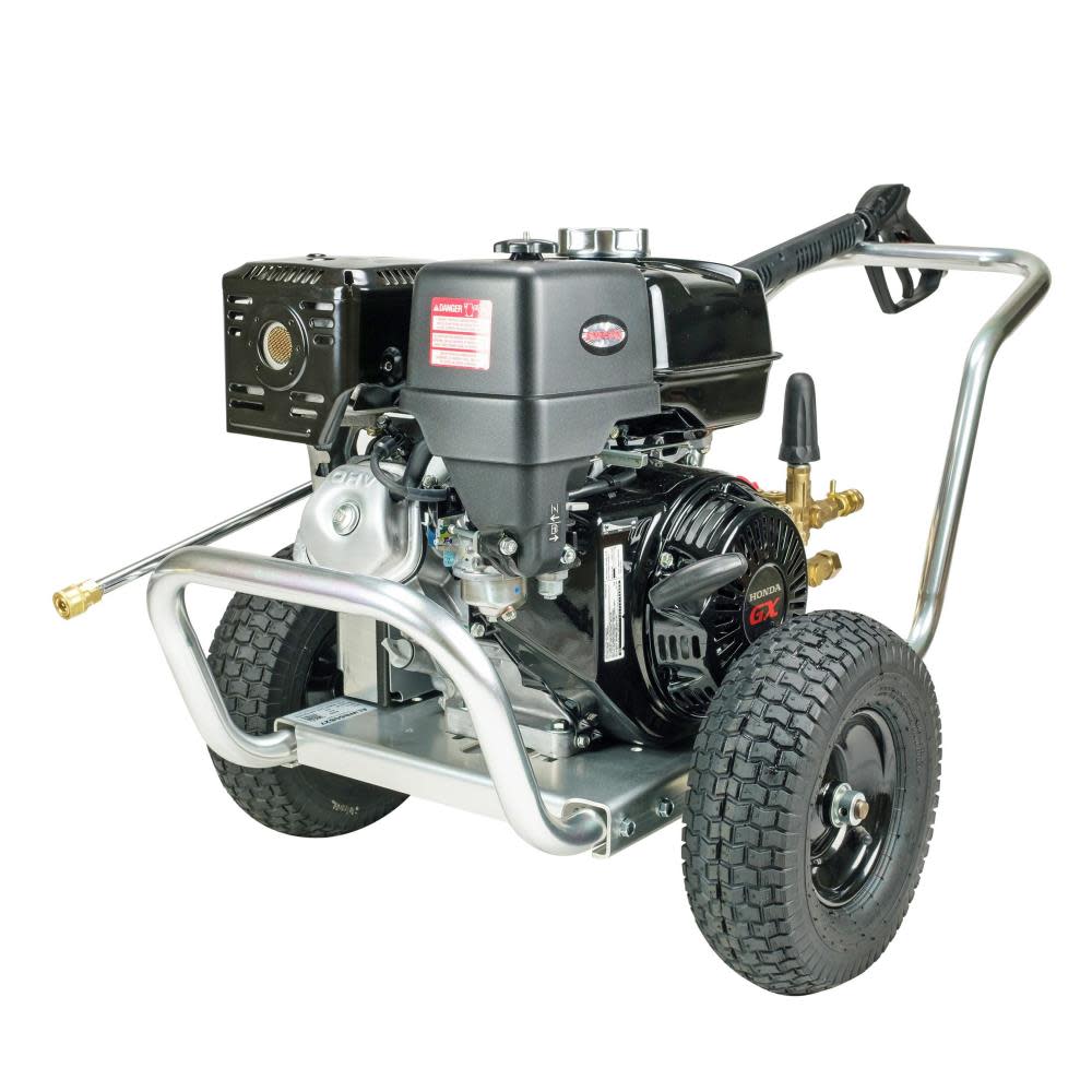 

Simpson Aluminum Water Blaster 4200 PSI at 4.0 GPM HONDA GX390 with AAA Triplex Plunger Pump Cold Water Professional Belt Drive Gas Pressure Washer (49-State)