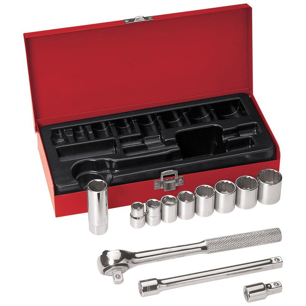 

Klein Tools 3/8" Drive Socket Wrench Set 12 Pc