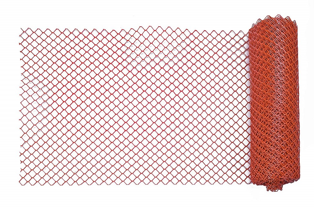 Mutual Industries 4' x 50' Diamond Link Fence - Orange