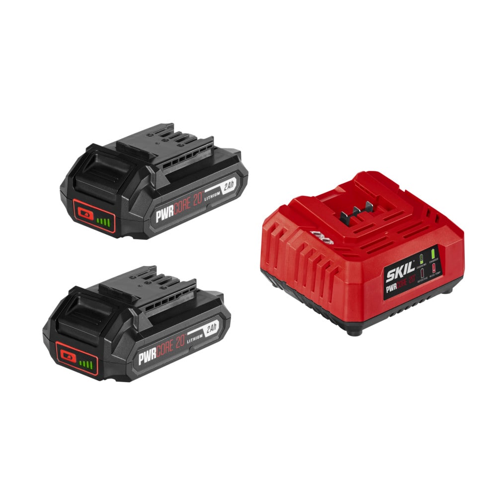 SKIL PWR CORE 20 Two 2 Ah Battery and Charger Starter Kit