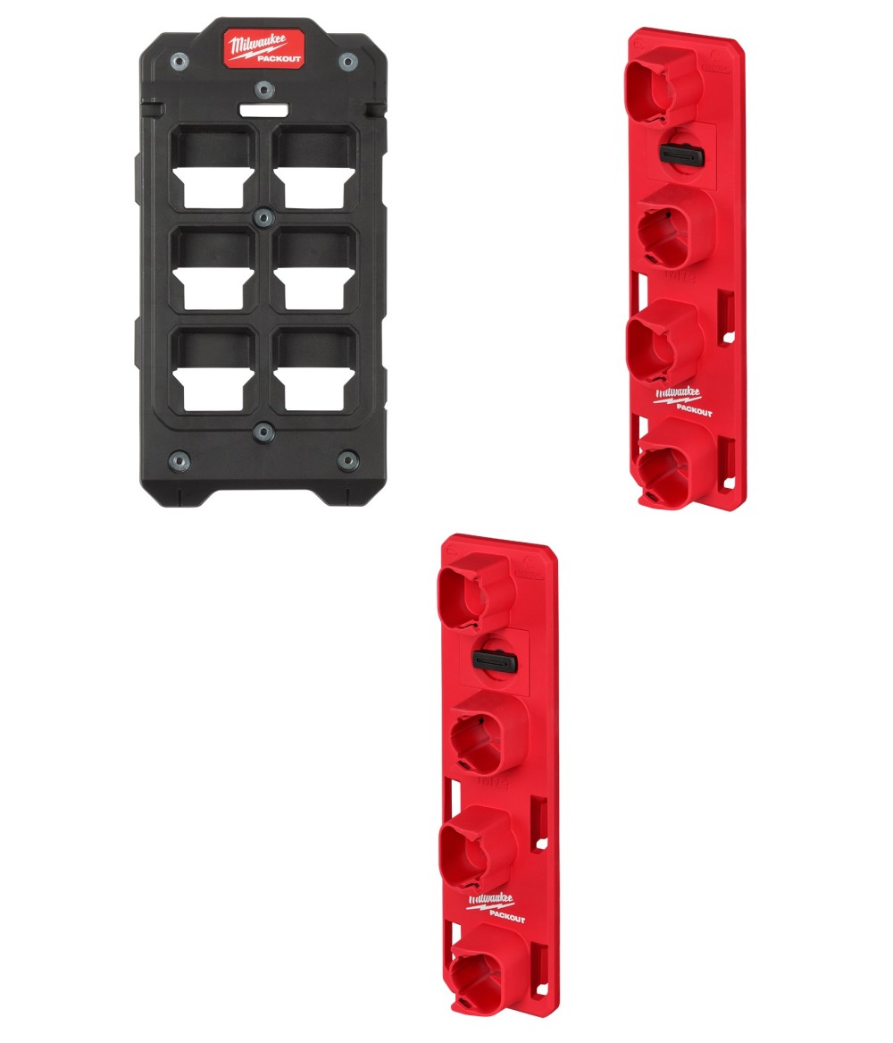 

Milwaukee PACKOUT Wall Plate & 2pk M12 Battery Racks Bundle