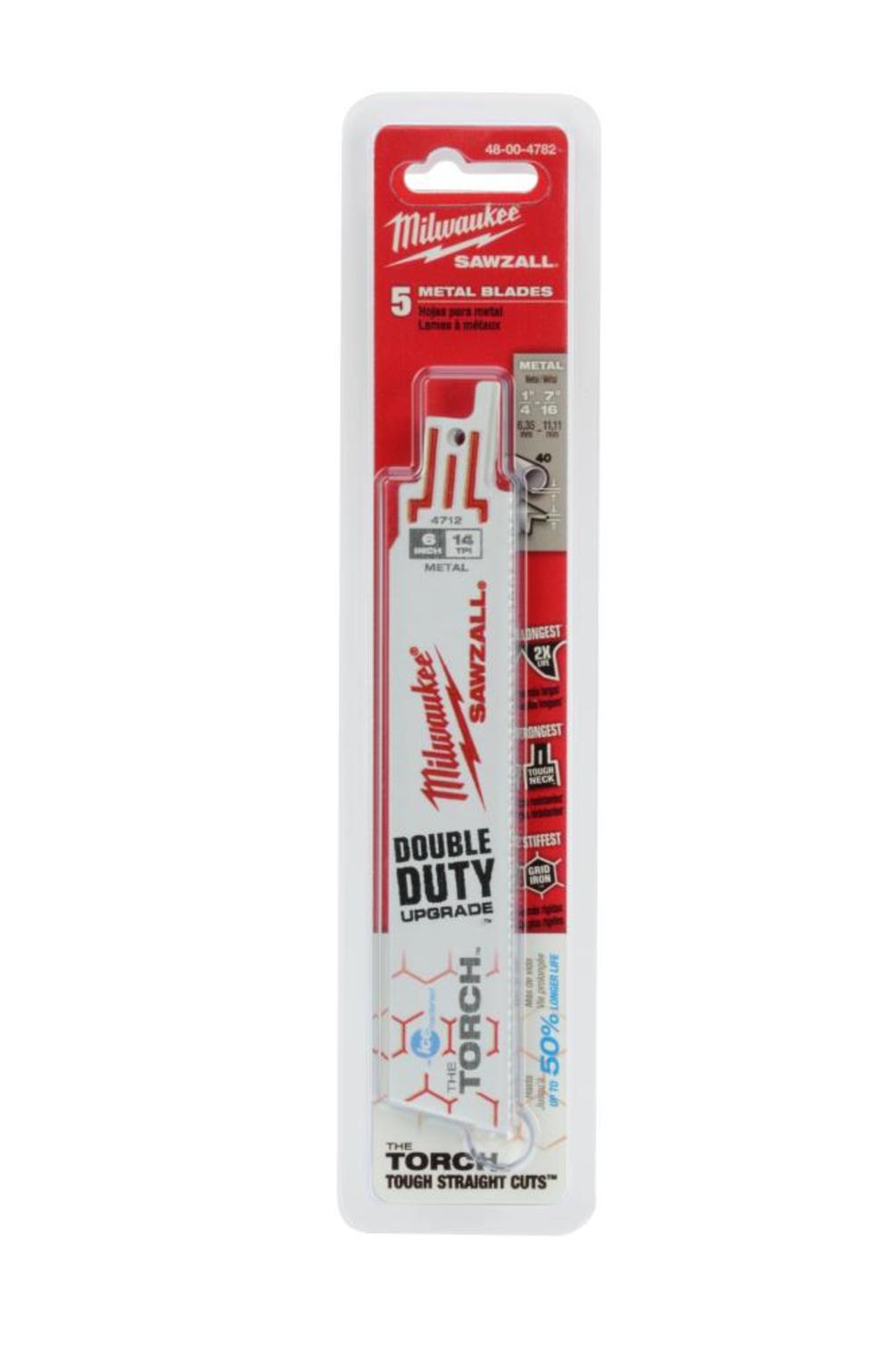 Milwaukee 6 in. 14 TPI THE TORCH Ice Hardened SAWZALL Blades 5PK