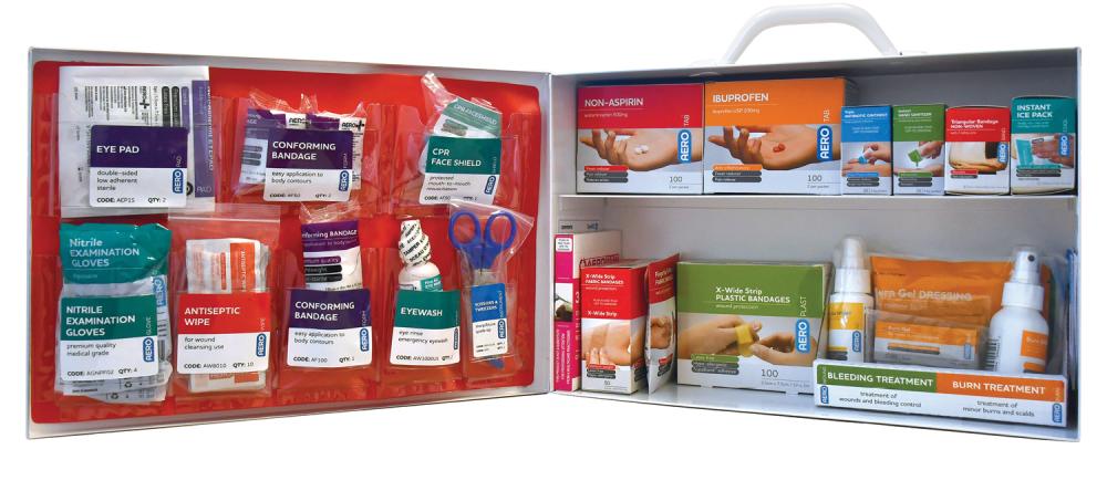 Aero Healthcare SUREFILL 2 Shelf Metal Cabinet 80 Series ANSI 2021 B with Meds