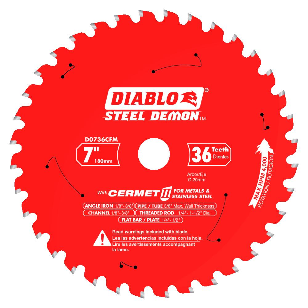 Diablo Tools 7" x 36Tooth Steel Demon Cermet II Saw Blade for Metal & Stainless