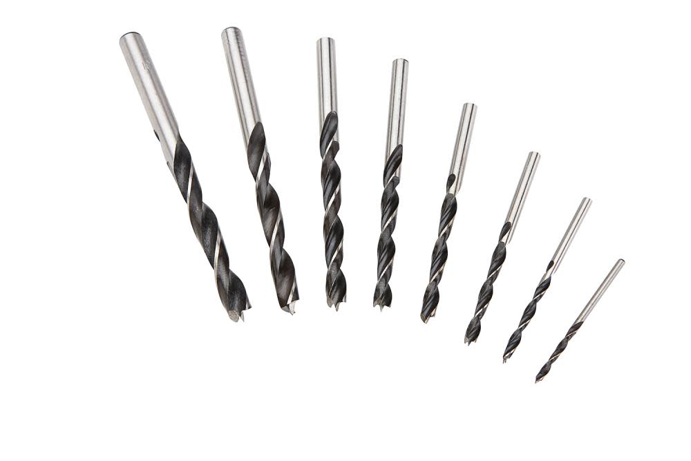 

Fisch 8 piece Chrome Vanadium Metric Brad Point Bit Set
