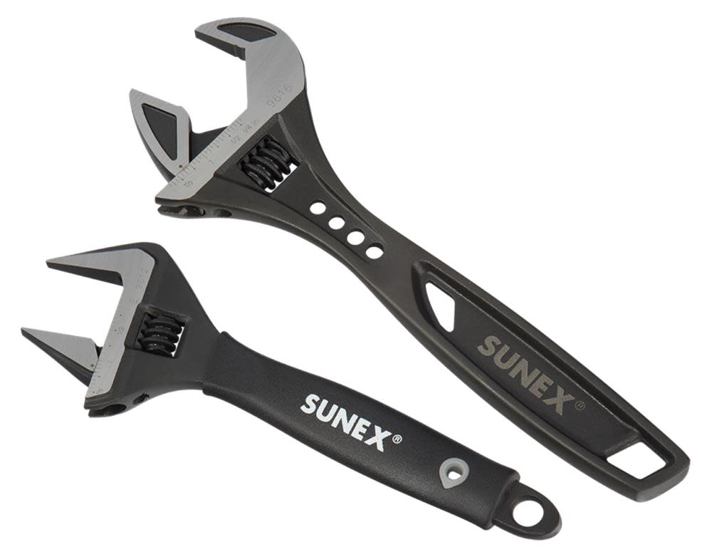 

Sunex Adjustable Wrench Set (10 In. Tactical & 8 In. Wide Jaw ) 2 Pc