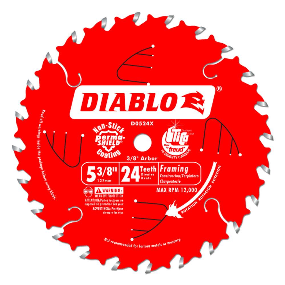 Diablo Tools 5-3/8 In. x 24 Tooth 10 mm Arbor Framing Saw Blade