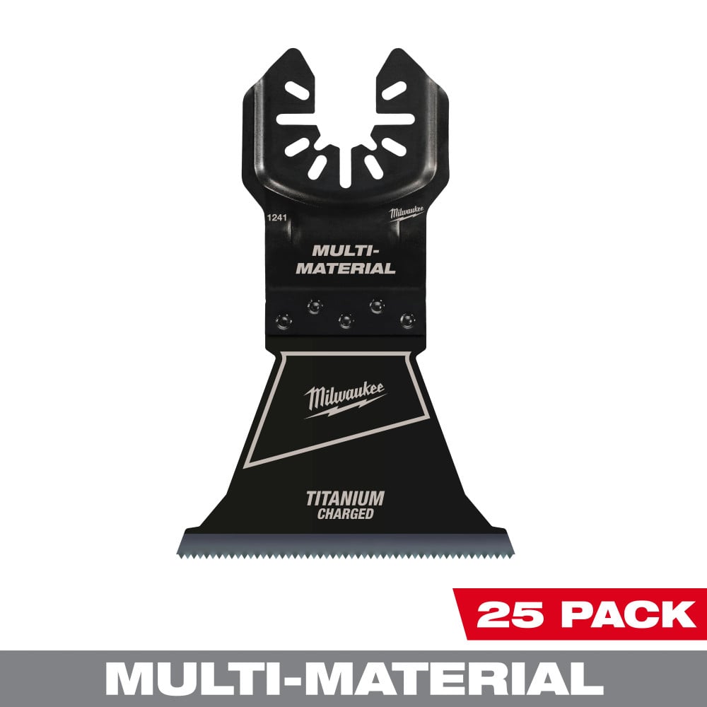 Milwaukee OPEN-LOK 2-1/2 Inch TITANIUM CHARGED Bi-Metal Multi-Material Multi-Tool Blades 25pk
