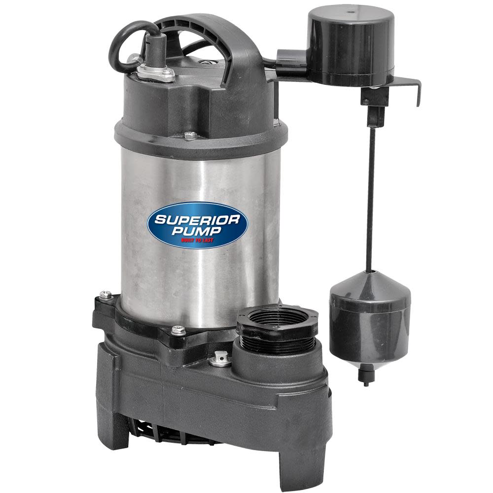 

Superior Pump 1/2 HP Stainless Steel and Cast Iron Sump Pump with Vertical Switch
