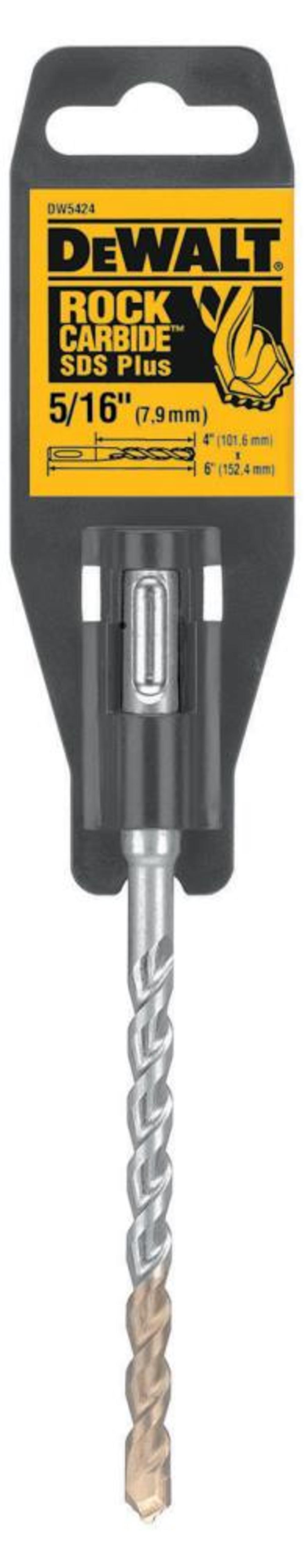 

DEWALT 5/16 In. x 4 In. x 6 In. Rock Carbide SDS+ Hammer Bit