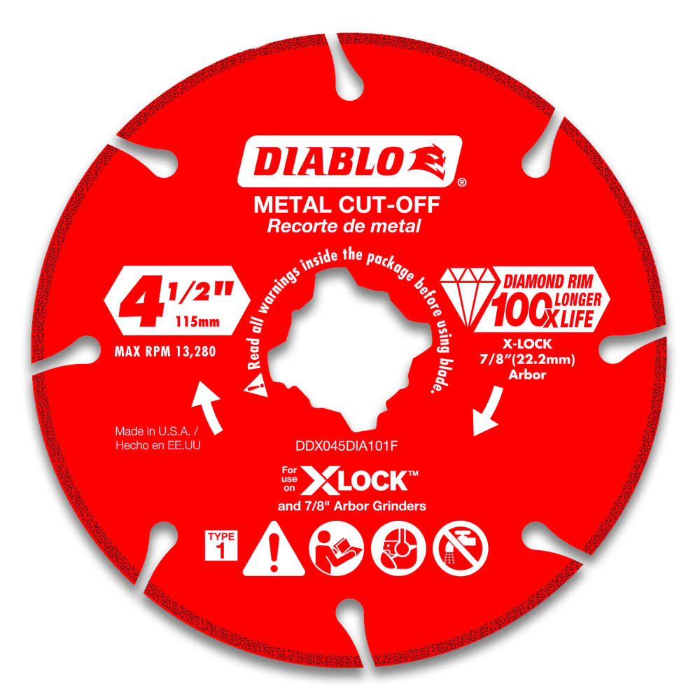 

Diablo Tools 4.5 in. Diamond Disc for Metal Cutting with X-Lock & All Grinders