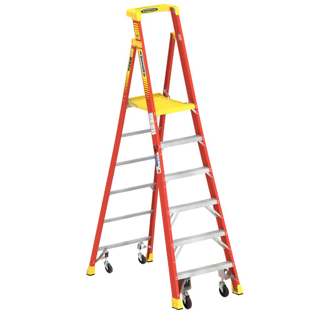 

Werner Podium 6-ft Fiberglass 300-lb Type IA Platform Ladder
