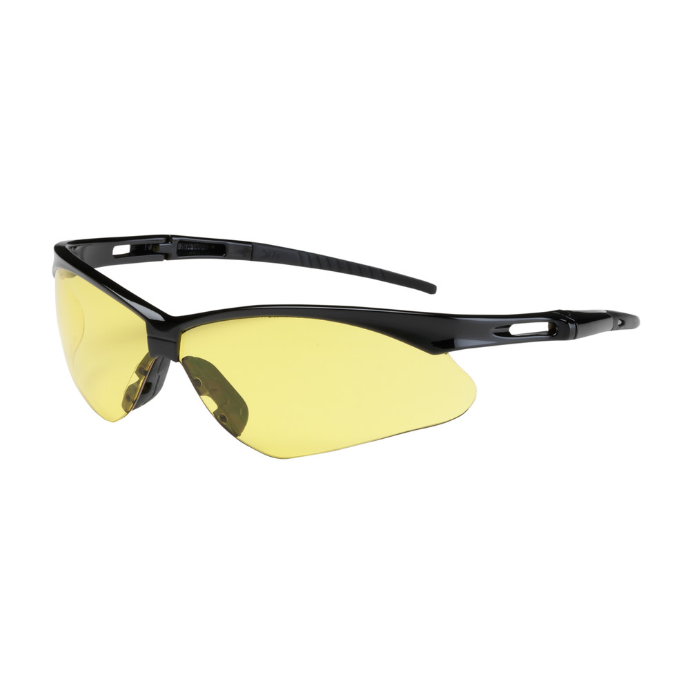 

Protective Industrial Products Anser Semi-Rimless Safety Glasses with Black Frame Amber Lens and Anti-Scratch Coating Including Neck Cord