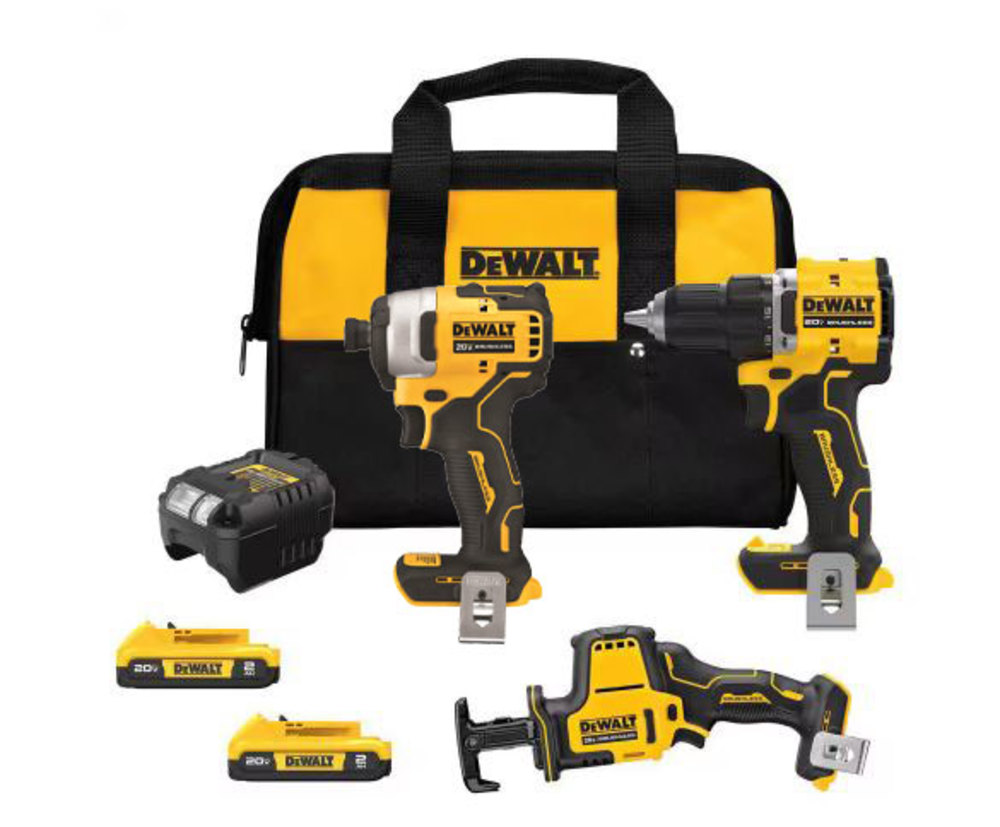 DEWALT 20V MAX Lithium Ion 3 Tool Cordless Combo Kit Bundle DCK208D2 DCF809B Acme Tools
