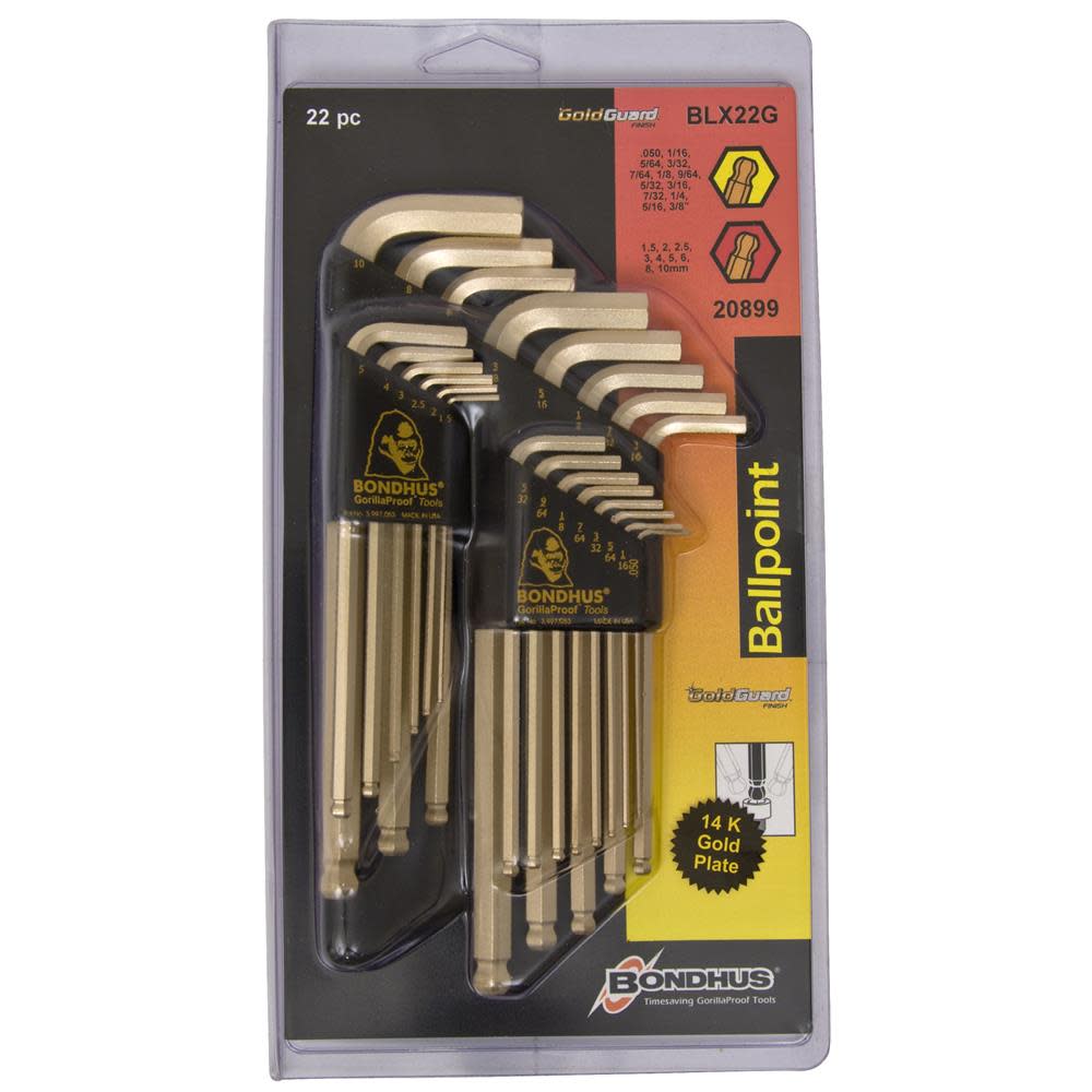 

Bondhus Double Pack of Metric and Inch Hex L-Wrenches