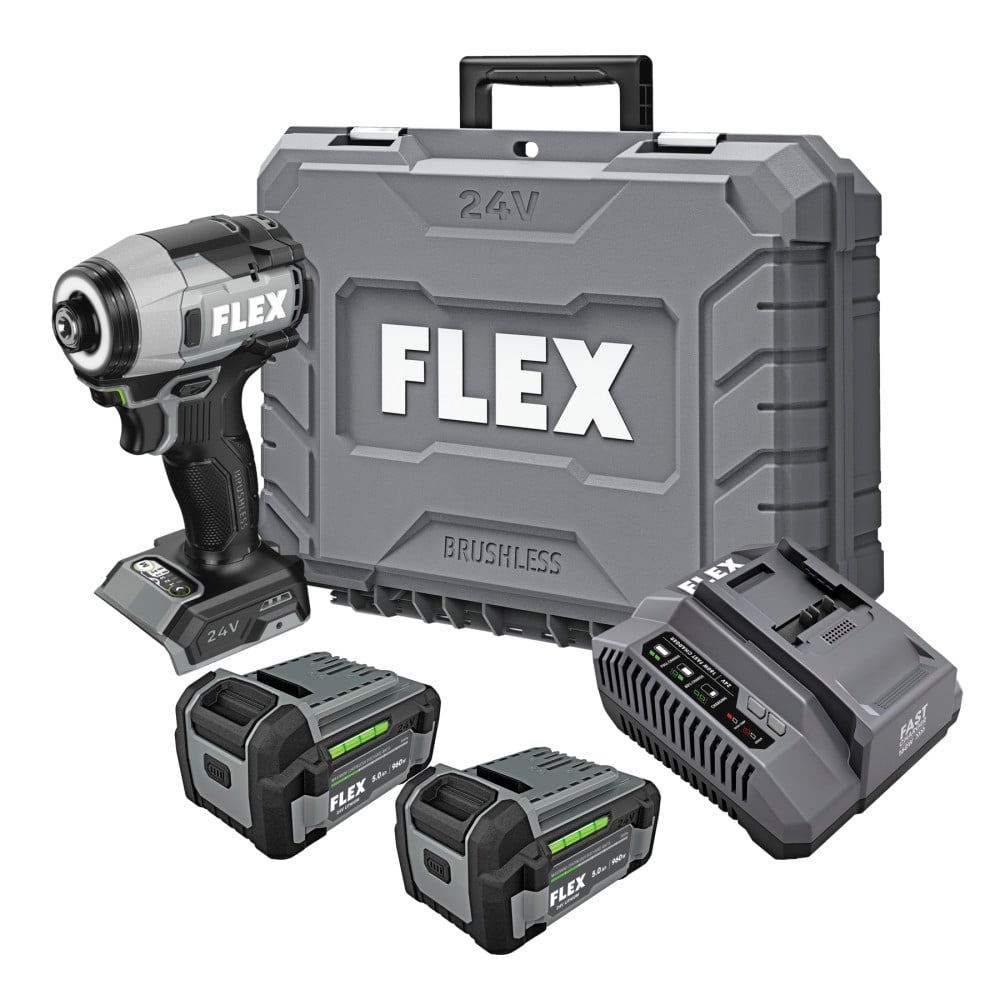 FLEX 1/4 Inch One-Touch Hex Impact Driver with Multi-Mode Kit