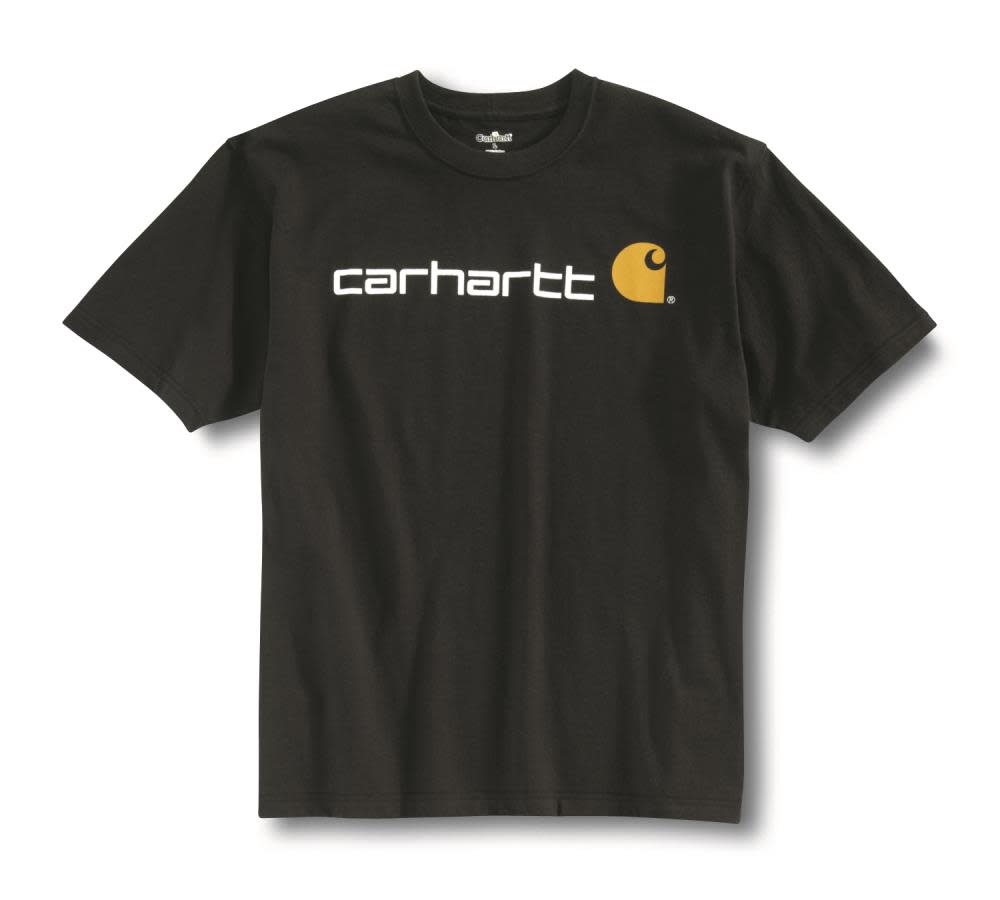 Carhartt Men's Short-Sleeve Logo T-Shirt Black Large Regular
