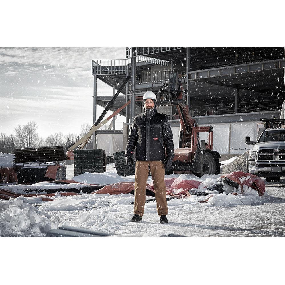 Milwaukee M12 Heated Jacket Axis Layering System With Gridiron Workshell Kit Black Medium 255b 21m From Milwaukee Acme Tools