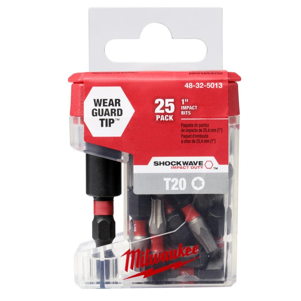 

Milwaukee SHOCKWAVE Impact T20 Insert Bits with Bit Holder 25PK