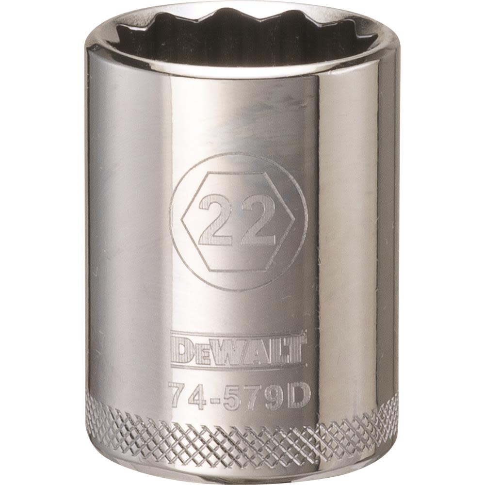 

DEWALT Socket 12 Point 1/2" Drive 22 MM