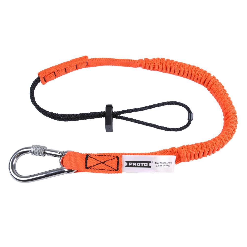 

Proto Elastic Lanyard With Screw Gate Carabiner - 15 lb.