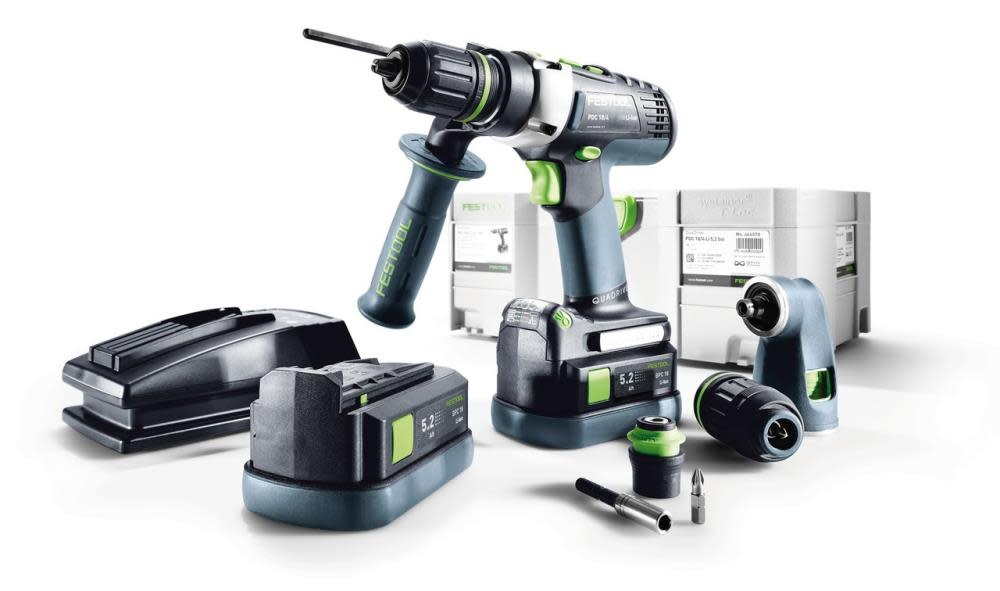 

Festool Cordless Hammer Drill QUADRIVE PDC 18/4 Set Kit