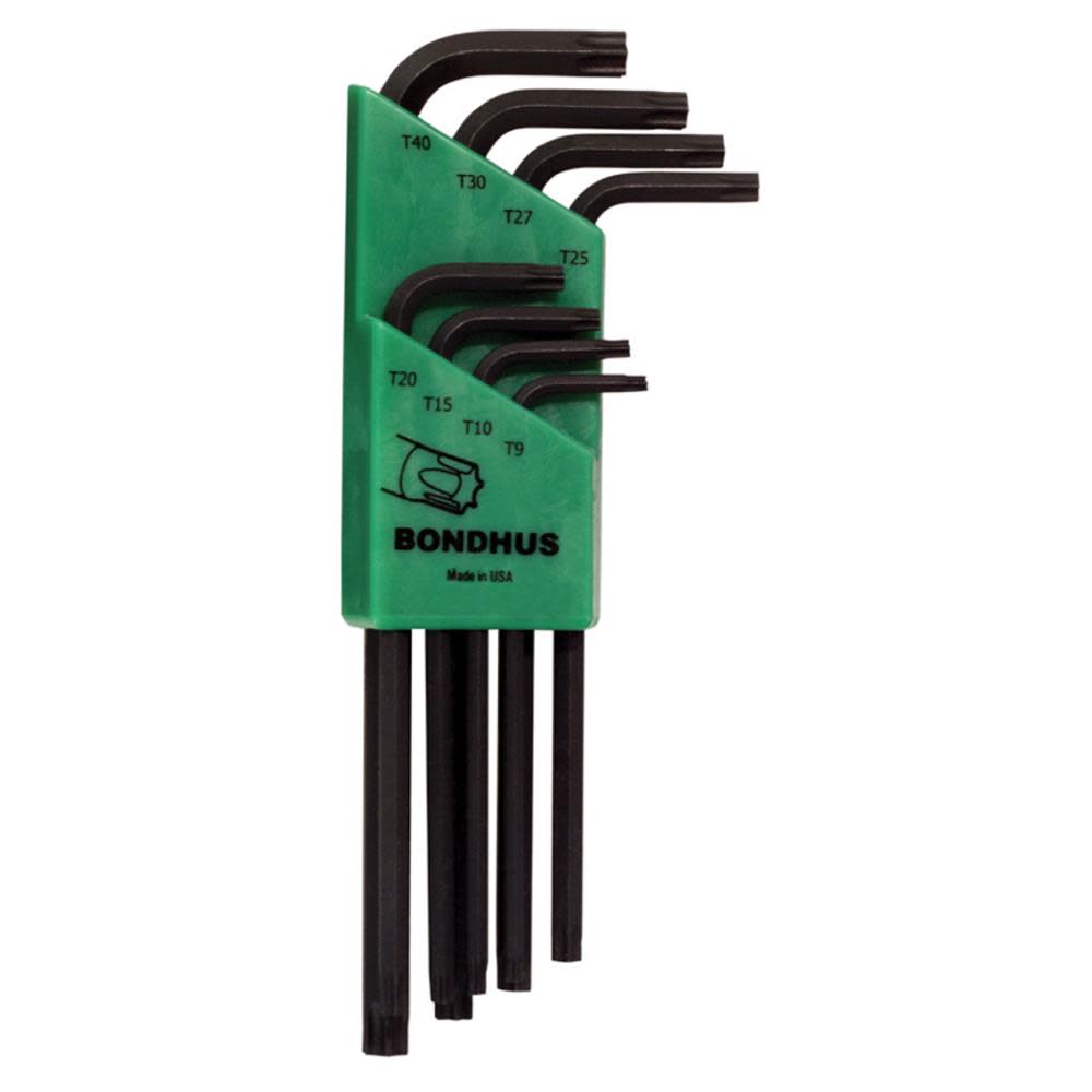

Bondhus 8pc ProGuard T9-T40 Long Arm Star L-Wrench Set