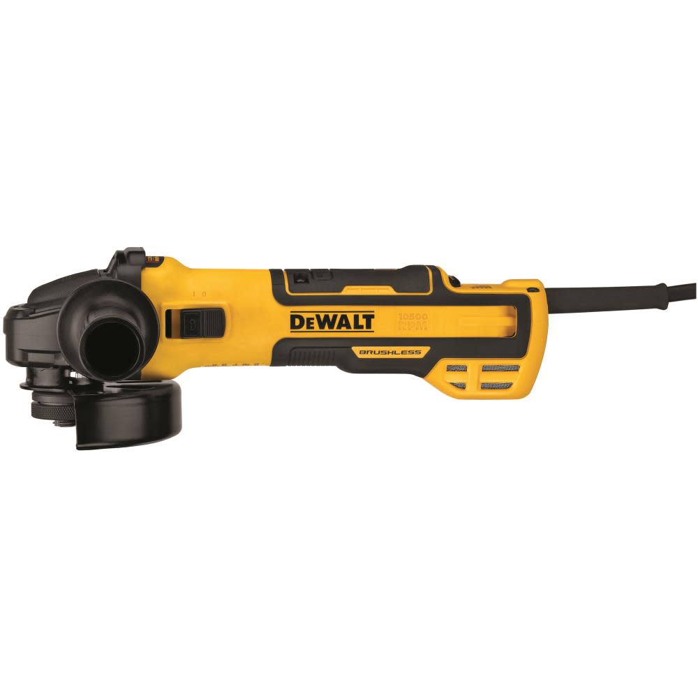 

DEWALT 5-in Variable Speed Slide Switch Small Angle Grinder with Kickback Brake