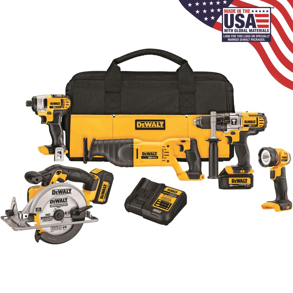 

DEWALT 20V MAX 5 Tool Combo Kit
