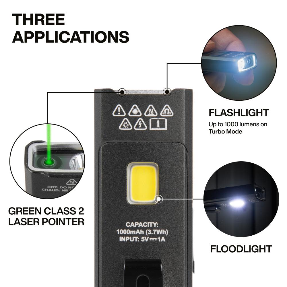 激安 超特価商店街  56074 Laser with Flashlight Pocket LED Tools Klein - Tools Acme バッグ