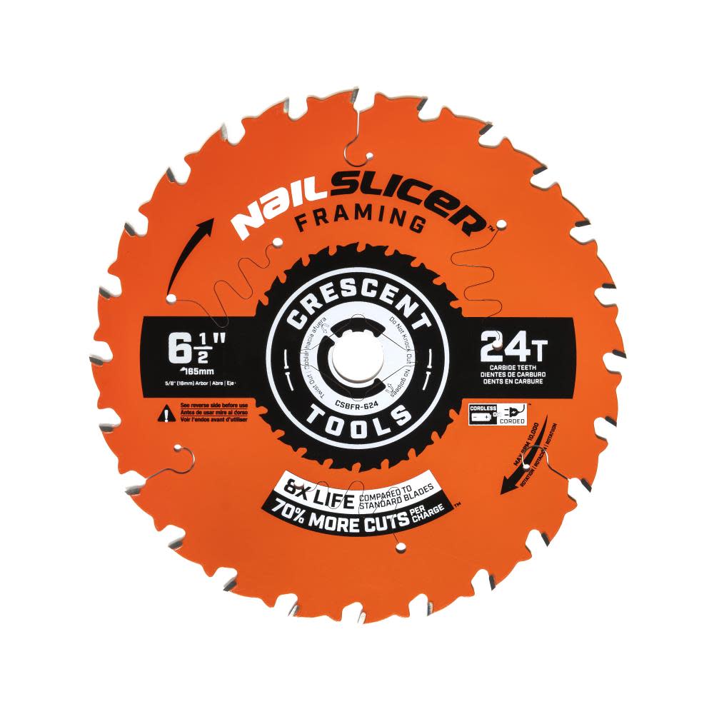 

Crescent NailSlicer Framing Circular Saw Blade 6 1/2" 24T