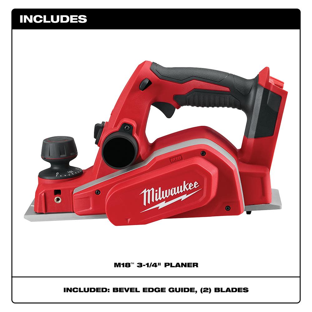Milwaukee M18 3 1 4 in. Planer Bare Tool 2623 20 Acme Tools