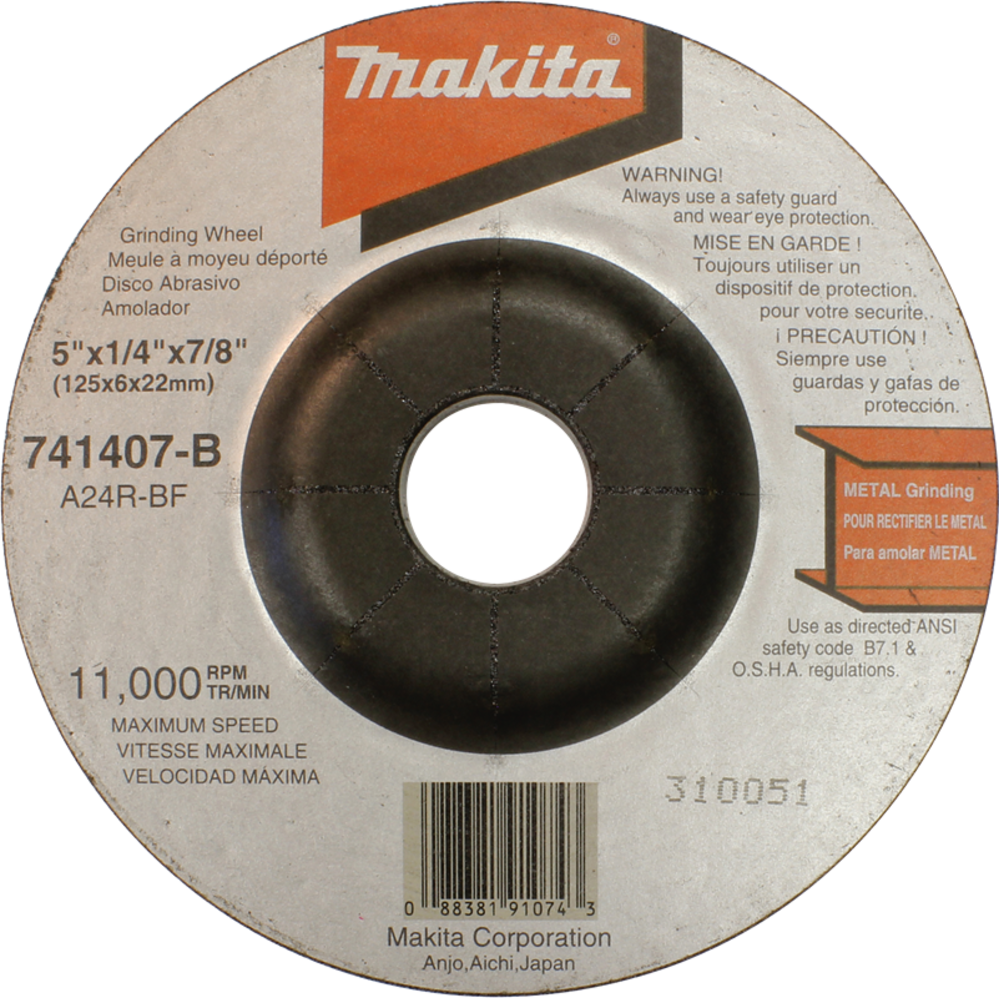 Makita 5" Grind Wheel 24 Grit General Purpose