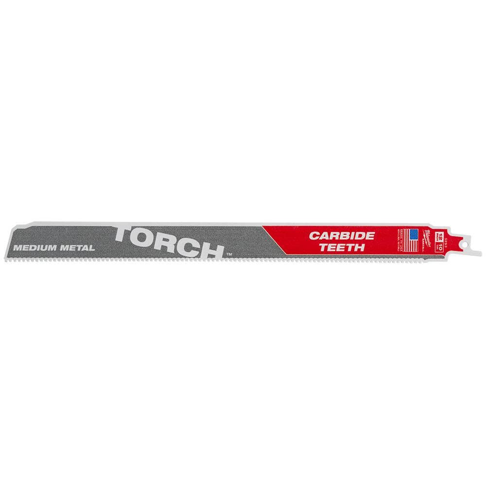 Milwaukee 12 Inch 10TPI TORCH Carbide Teeth Metal Cutting Reciprocating Saw Blade