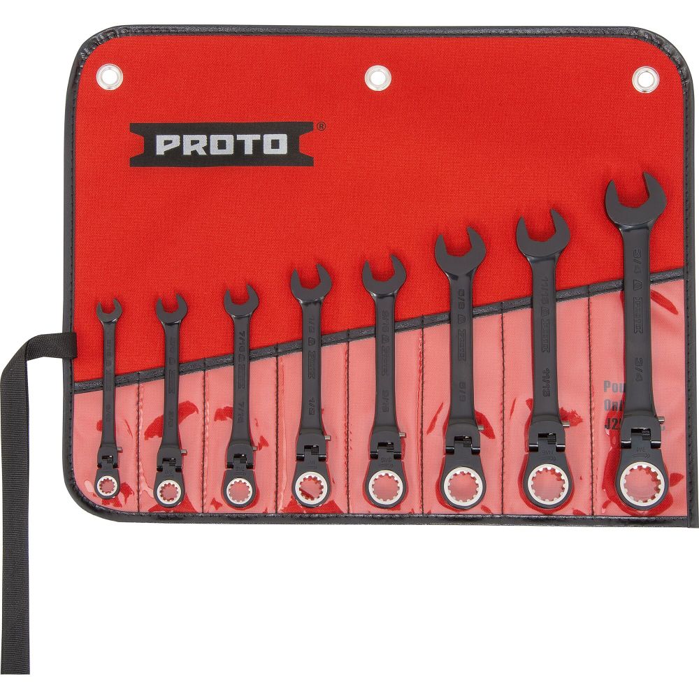 Proto Combination Locking Flex Head Ratching Wrench Set