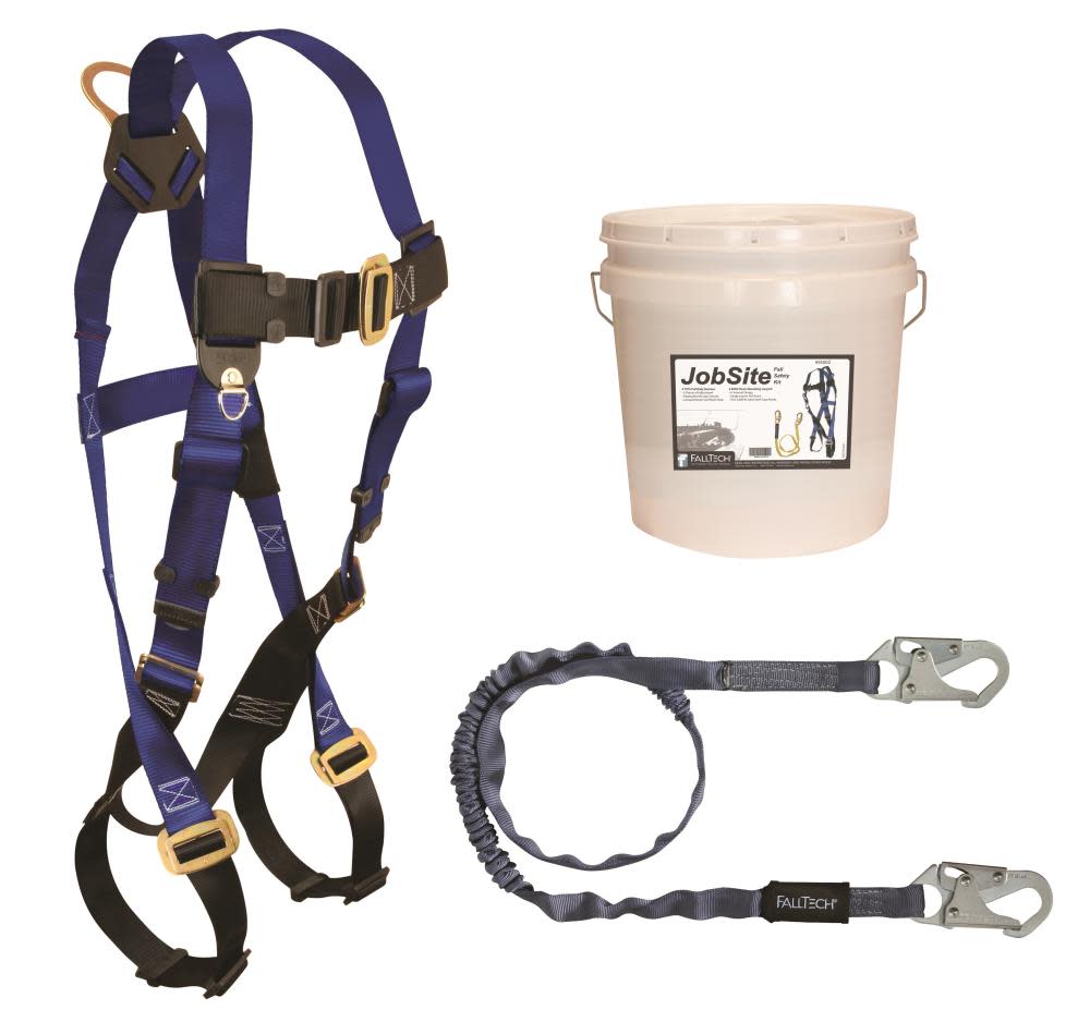 

Falltech Fall Protection Starter Kit - 7015 Harness 8259 SAL 5005P Gear Bag