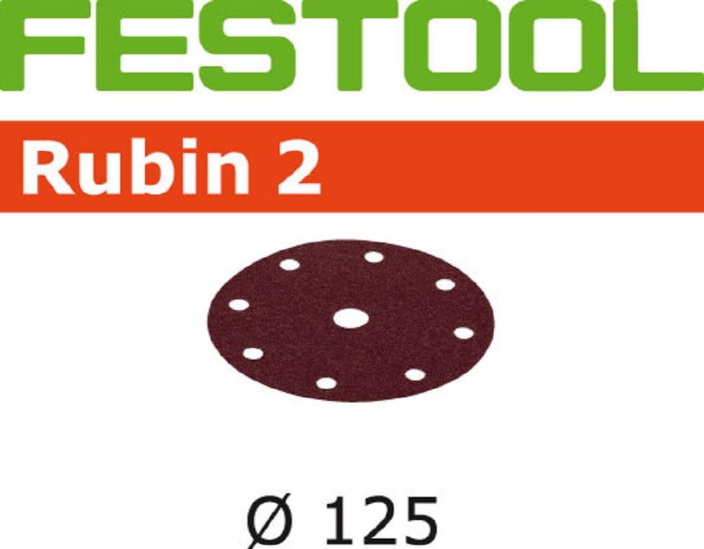 

Festool Rubin 2 P220 Grit Abrasives for ETS 125 / RO 125 Sanders Pack Of 10